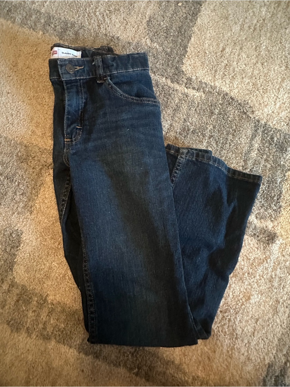 Classic boys boot cut Jeans in Dark Blue